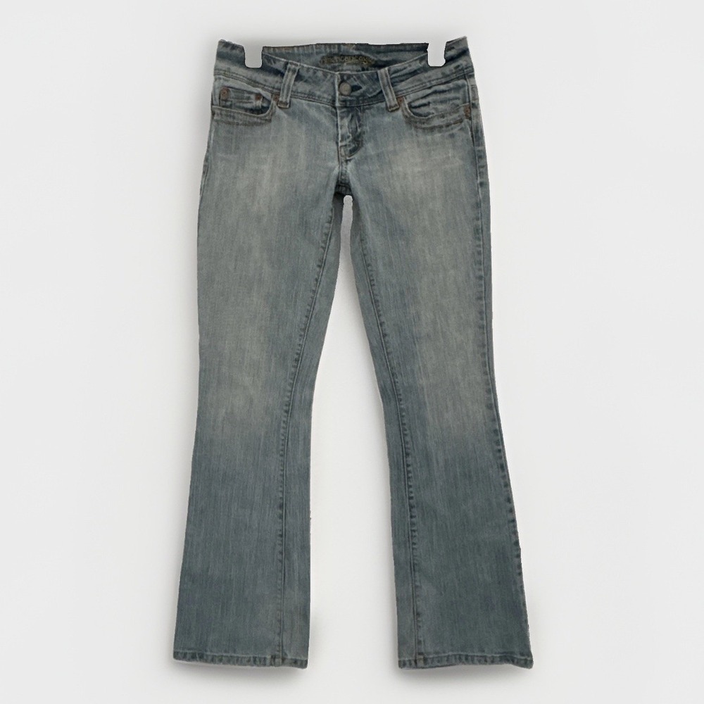 American Eagle Hipster Jeans Women 4 Blue Bootcut Ultra Low Rise Y2K VTG Hipster